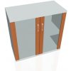 Hobis - Policová skriňa Strong, 80x76,8x40 cm, čerešňa/sivá