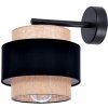 Kaja Gato nástenná lampa 1x40 W čierna-béžová K-5234