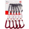 Sada expresiek Ocún Hawk Qd Wire Bio-Dyn-Ring 15 mm 10 cm 5-Pack Farba: červená/sivá