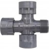 Rain Holendrový kríž 1“ vnútorné závity 3x/vonkajší závit (PVC)