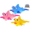 Ryba 11 cm na kľúčik po natiahnutí jazdiaca - mix farieb (žltá, ružová, modrá)