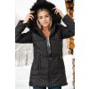Z9668 DEWBERRY WOMEN'S COAT-BLACK čierna S dewberry 2465430710758