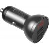 BASEUS 30510 BASEUS DIGITAL DISPLAY Nabíjačka do auta 2X USB čierna