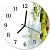 Nástenné sklenené hodiny Bambus fi 30 cm