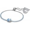 Tenisový náramok PANDORA Bridgerton Včielka s modrými zirkónmi a posuv 594401C01-2