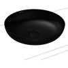 Umývadlo na dosku Kaldewei Mien 3180 45x45 cm matná čierna bez otvoru pre batériu, bez prepadu 909306003717