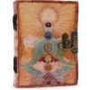 Kožený Zápisník - Budha Sedem Čakier - 18 x 13 x 4 cm