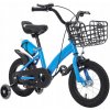 12-palcový modrý detský bicykel.