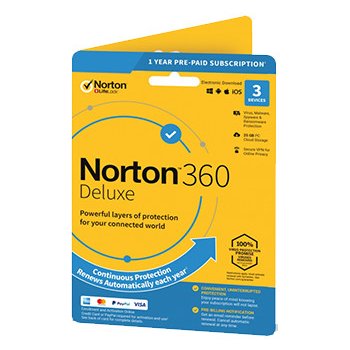 Norton 360 Deluxe 3 zariadenia, 1 rok, 21405802