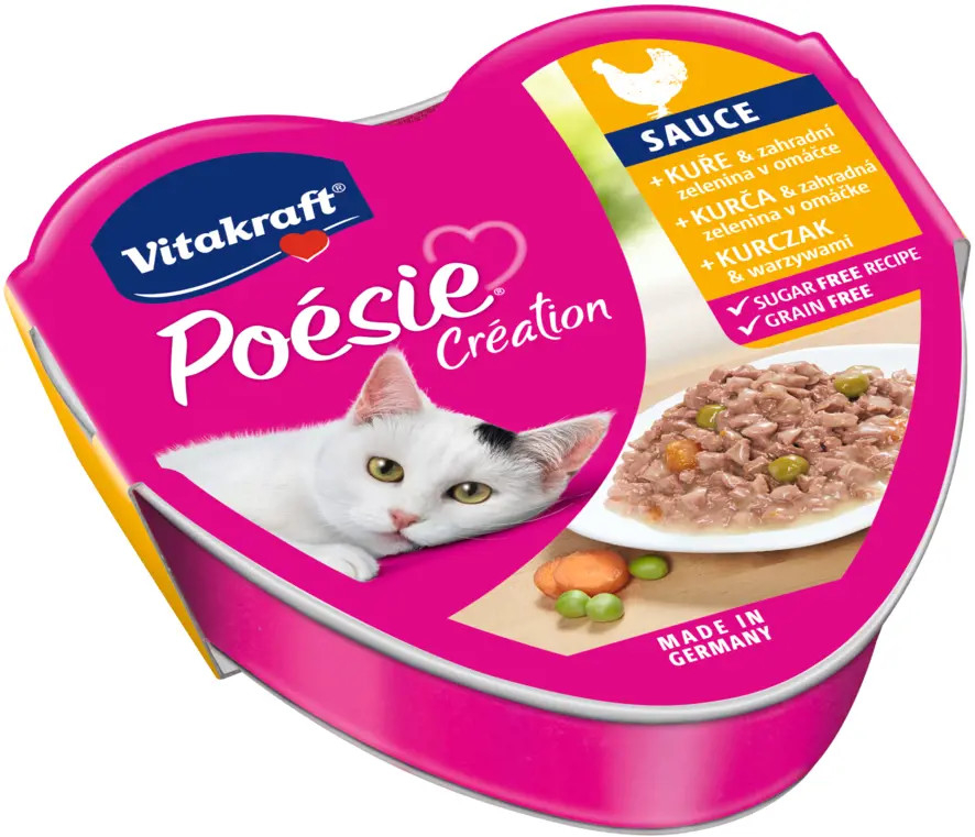 Vitakraft Poésie Sauce + kurča & záhradná zelenina v omáčke 85 g