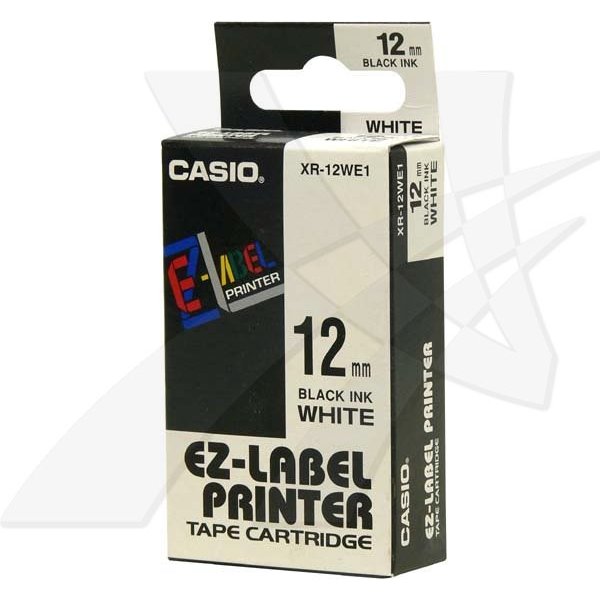 Casio originál páska do tlačiarne štítkov, Casio, XR-12WE1, čierny  tlač/biely podklad, nelaminovaná, 8m, 12mm od 18,42 € - Heureka.sk