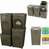 KÔŠ NA TRIEDENIE ODPADU 120 L SADA 2x35L + 2x25L NA ODPAD ŠEDÁ