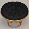 Nábytek PEGAS Ratanový papasan 110 cm medový polstr černý kepr