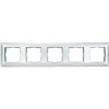 Rámik päťnásobný, farba strieborná