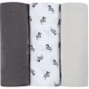 Textilné plienky z bavlneného mušelínu Cotton Muslin Cloths Beaba Savane sada 3 kusov 70*70 cm od 0 mes šedé
