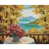 ZUTY Maľovanie podľa čísel - HORSKÉ JAZERO A JESENNÝ LES Rámovanie: vypnuté plátno na rám, Rozmer: 80x100 cm