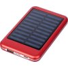 Hliníková solárna powerbanka 4000 mAh , Red Farba: Red