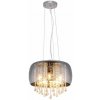 GLOBO 15809H KALLA závesné svietidlo s krištály 5xE14 25W IP20 chróm