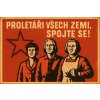 Ceduľa Proletáři všech zemi, spojte se! 30cm x 20cm Plechová tabuľa