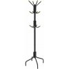 Stojanový vešiak, kovový vešiak na oblečenie s 12 háčikmi, 55 x 55 x 180 cm, čierny
