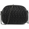 Dámska prešívaná crossbody kabelka Miss Lulu MSM2449 - čierna