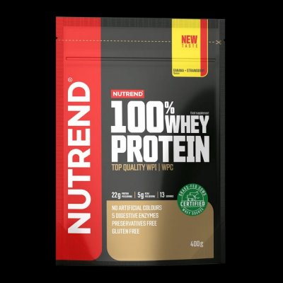 NUTREND 100% Whey Protein 400 g, banán/jahoda