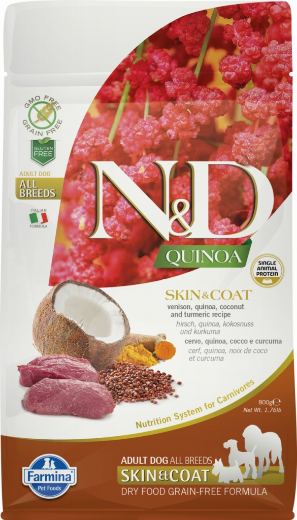 N&D GF Quinoa Dog Skin & Coat Venison & Coconut 2,5 kg