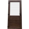 Vchodové dvere HOMEDOORS so sklom, ľavé, 90 cm, tmavé drevo