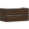 Hansgrohe Xelu Q - Umývadlová skrinka, 50x98x55 cm, 2 zásuvky, tmavý orech/matná biela 54081700