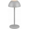 TRIO Reality R54106177 RICARDO vonkajšia dotyková stolná lampa SMD LED V300mm 1,7W/240lm 3000K IP54 šedá, nabíjateľná batéria, USB-C port