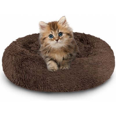 SWANEW Dog Bed Cat Bed Dog Cushion Plush Sleeping Place Dogs Pet Bed Hnedá 60cm