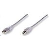 MANHATTAN Kabel USB 2.0 A-B propojovací 3m (stříbrný) 340458