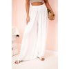 Fashionweek dámske nohavice ľahké vzdušné so širokými nohavicami K3180 Biela