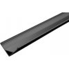 Brolux Hliníková lišta Satén Čierna, anodizovaný rohový profil pre LED pásiky do 10mm, 2m, 1ks, ML1703