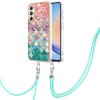 Gumený kryt Electroplating Lanyard na Samsung Galaxy A25 5G – Farebné šupiny
