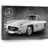 Sablio Obraz Mercedes-Benz 300 SL Sivé pozadie - 90x60 cm
