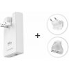 Swissten cestovní adaptér GaN USB-C + USB-A 45w výměnné vidlice (US, EU, UK) bílý 22071320