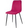 Zamatová jedálenská stolička WIZZ cyklamenová - čierne nohy