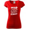 1975 v kocke Dámske tričko Pure Červená