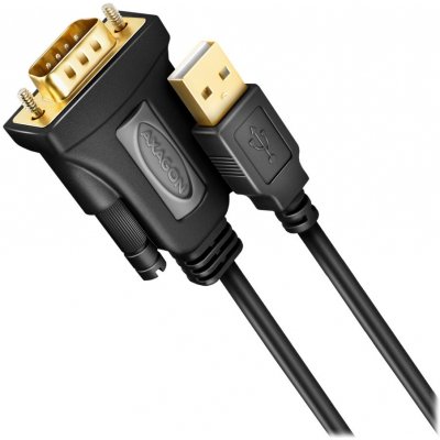 AXAGON aktívny prevodník z USB-A (2.0) na RS-232 / ADS-1PQN / Čip FTDI / 1,5 m