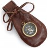 Outfit4Events Kompas v koženom púzdre