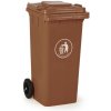 Plastová popolnica 120 litrov, hnedá