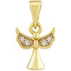 Stříbrný - pozlacený přívěsek anděl Janiel s čirými Brilliance Zirconia MW01335PGP