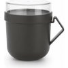 Brabantia Hrnček na polievku Make & Take, 0,6 l – Dark Grey