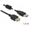 Delock Prodlužovací kabel USB 2.0 Typ-A samec > USB 2.0 Typ-A samice 1,5 m černý