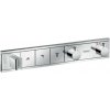 Hansgrohe RainSelect - Podomietkový termostatický modul pre 3 spotrebiče, chróm 15356000