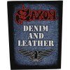 nášivka veľká SAXON - DENIM & LEATHER - RAZAMATAZ - BP1161