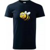 Parové tričko - Včela a kvetina - Tričko extra veľké (5-8XL) - 5XL ( Tmavomodrá (takmer čierna) )