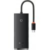 Rozbočovač radu Baseus Lite 4v1 USB-C na 4x USB 3.0 + USB-C, 25 cm (čierny) WKQX030301