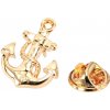 Amparo Miranda® Brošňa do klopy Anchor B1046, Farba zlatá